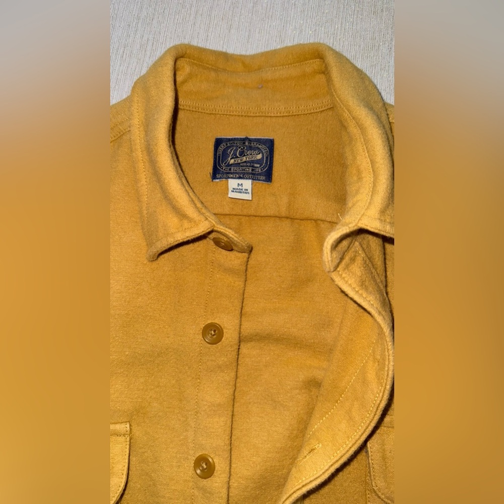 J. Crew Light Beige M Chamois Cotton shirt Jacket w/ Pockets